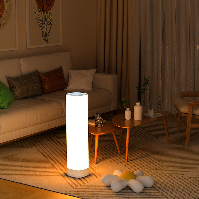 Modern Minimalist Acrylic Column Shade USB LED Table Lamp For Bedroom