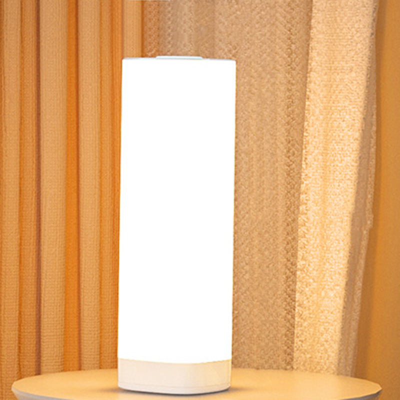 Modern Minimalist Acrylic Column Shade USB LED Table Lamp For Bedroom