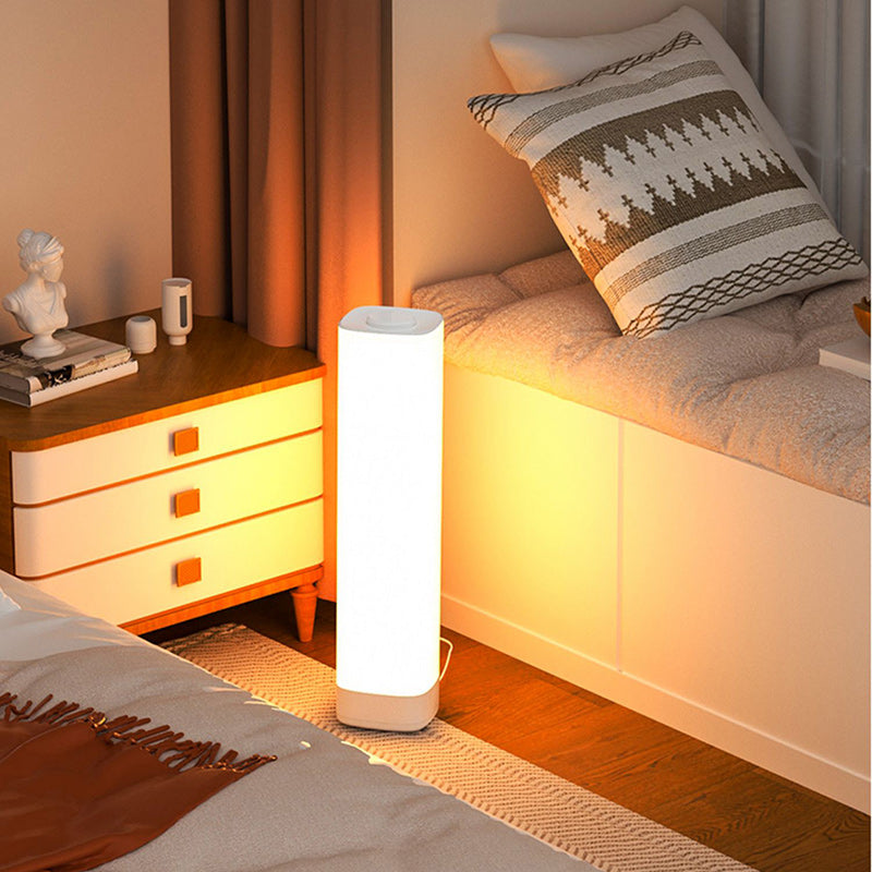 Modern Minimalist Acrylic Column Shade USB LED Table Lamp For Bedroom