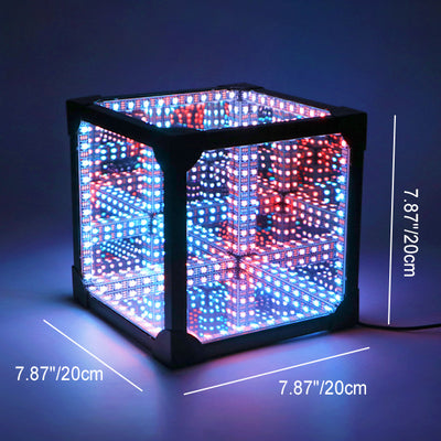 Contemporary Creative Cyberpunk 3D Rubik's Cube Acrylic USB LED Table Lamp For Bedroom