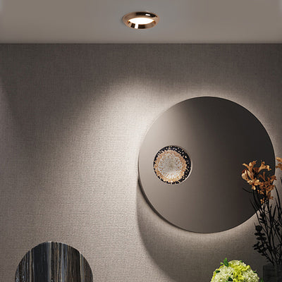 Modern Minimalist Round Aluminum Acrylic LED Spotlight Flush Mount Ceiling Light For Living Room