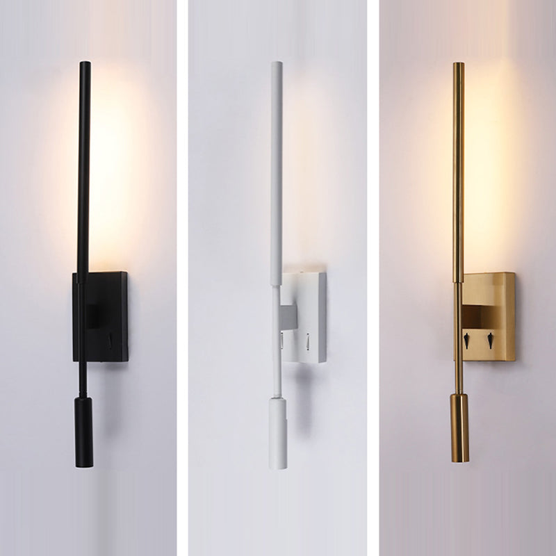 Modern Minimalist Hardware Acrylic Long Strip LED Spotlight Wall Sconce Lamp For Living Room