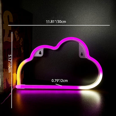 Moderne Art Deco Helle Neon Wolke PVC Streifen LED Nachtlicht Tisch Lampe Für Schlafzimmer 