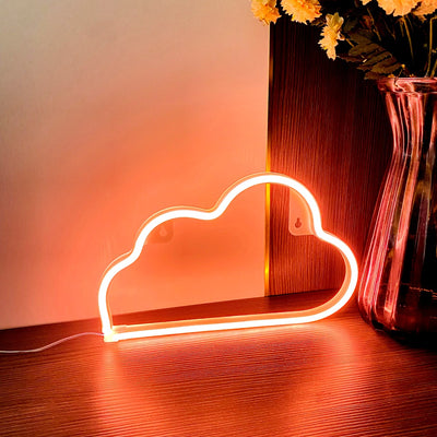 Moderne Art Deco Helle Neon Wolke PVC Streifen LED Nachtlicht Tisch Lampe Für Schlafzimmer 