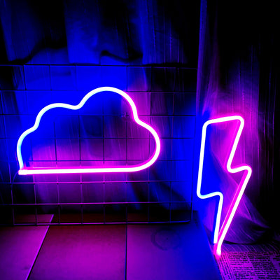 Moderne Art Deco Helle Neon Wolke PVC Streifen LED Nachtlicht Tisch Lampe Für Schlafzimmer 