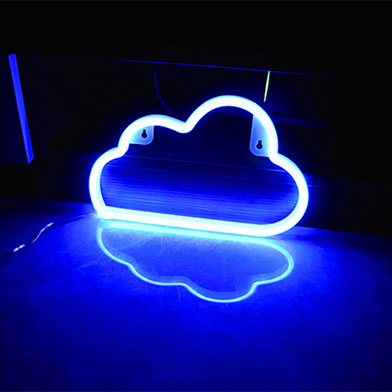 Moderne Art Deco Helle Neon Wolke PVC Streifen LED Nachtlicht Tisch Lampe Für Schlafzimmer 