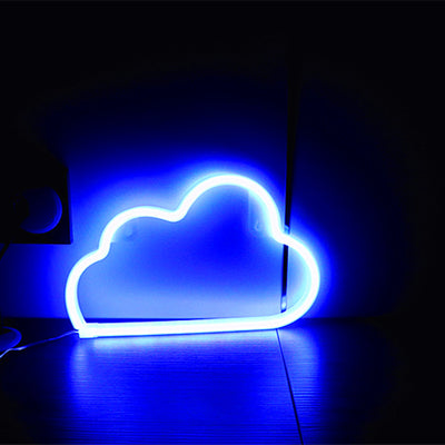 Moderne Art Deco Helle Neon Wolke PVC Streifen LED Nachtlicht Tisch Lampe Für Schlafzimmer 