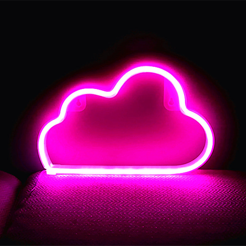 Moderne Art Deco Helle Neon Wolke PVC Streifen LED Nachtlicht Tisch Lampe Für Schlafzimmer 