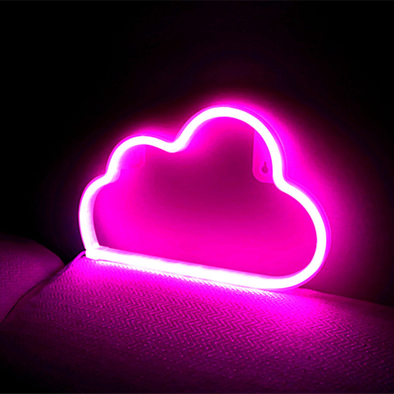 Moderne Art Deco Helle Neon Wolke PVC Streifen LED Nachtlicht Tisch Lampe Für Schlafzimmer 