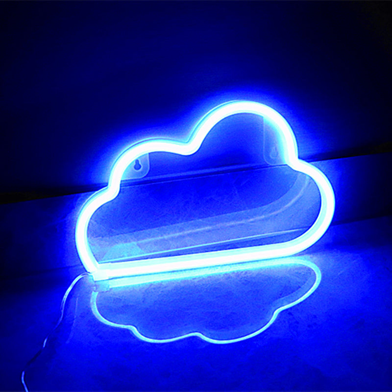 Moderne Art Deco Helle Neon Wolke PVC Streifen LED Nachtlicht Tisch Lampe Für Schlafzimmer 