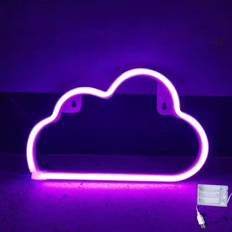 Moderne Art Deco Helle Neon Wolke PVC Streifen LED Nachtlicht Tisch Lampe Für Schlafzimmer 