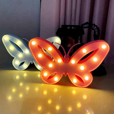 Moderne Art Deco Schmetterling Form LED Nachtlicht Tisch Lampe Für Schlafzimmer 