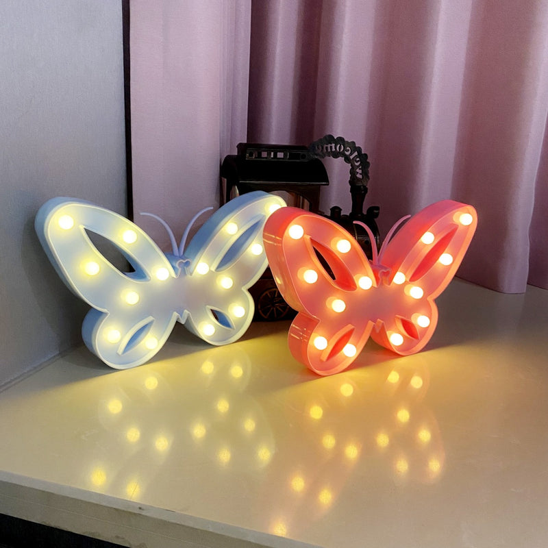 Moderne Art Deco Schmetterling Form LED Nachtlicht Tisch Lampe Für Schlafzimmer 