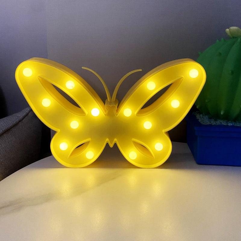 Moderne Art Deco Schmetterling Form LED Nachtlicht Tisch Lampe Für Schlafzimmer 