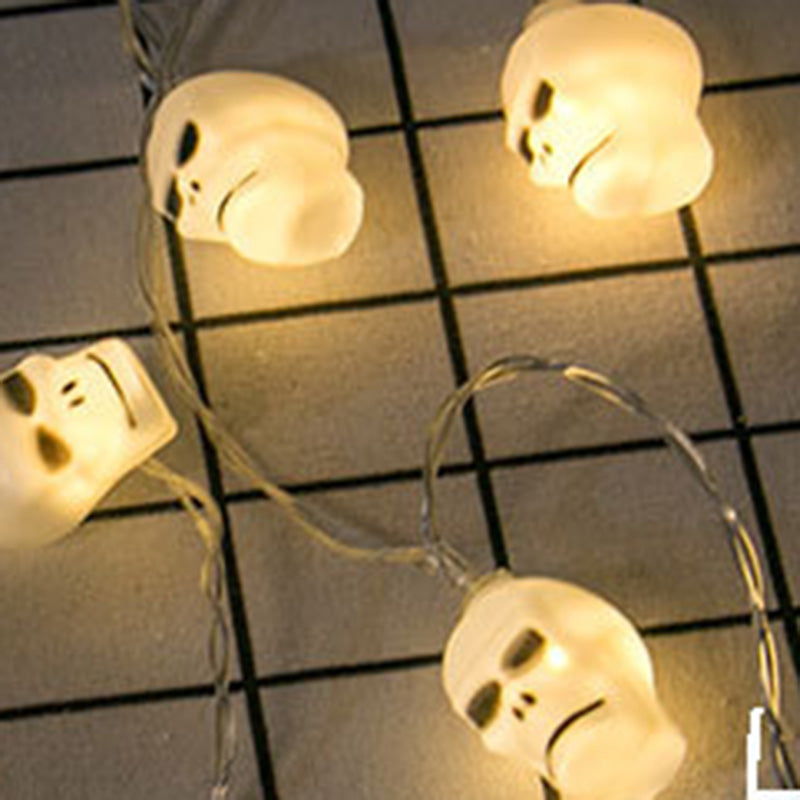 Contemporary Creative Halloween Skull Decoration LED String Lights For Entertainment Rooms