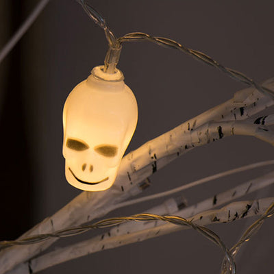 Contemporary Creative Halloween Skull Decoration LED String Lights For Entertainment Rooms