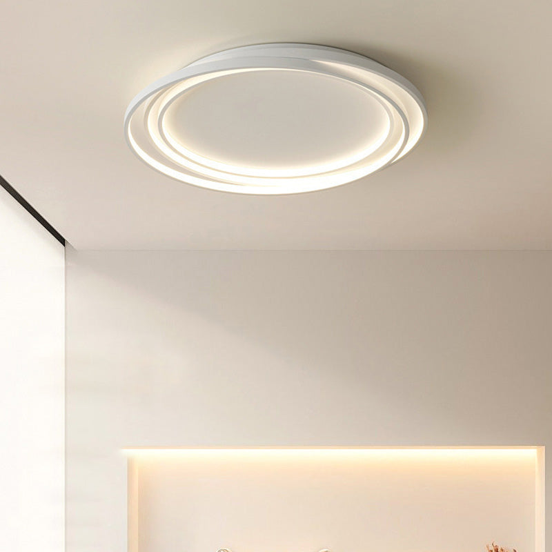 Modern Minimalist Round Acrylic Iron LED Flush Mount Ceiling Light For Living Room