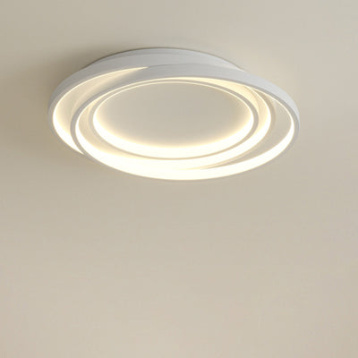 Modern Minimalist Round Acrylic Iron LED Flush Mount Ceiling Light For Living Room