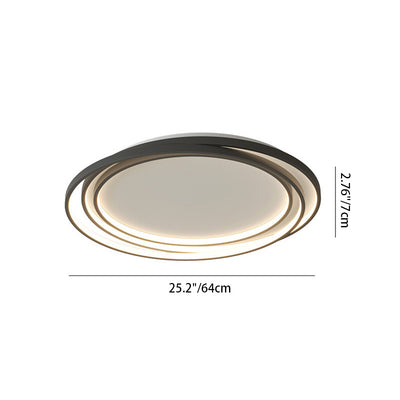 Modern Minimalist Round Acrylic Iron LED Flush Mount Ceiling Light For Living Room