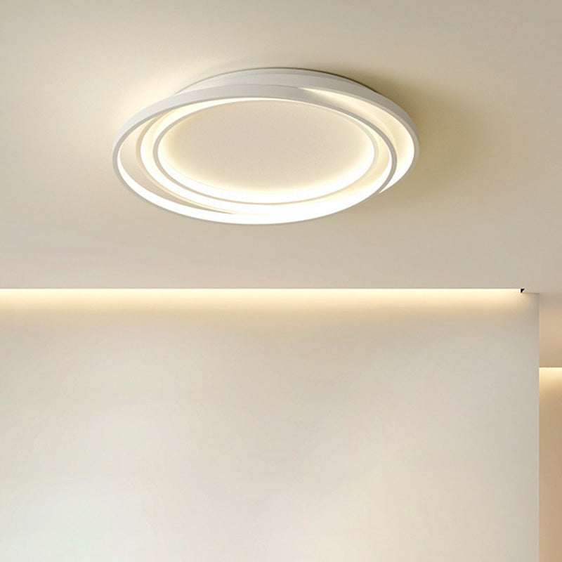 Modern Minimalist Round Acrylic Iron LED Flush Mount Ceiling Light For Living Room