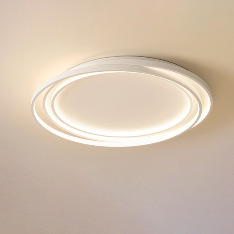 Modern Minimalist Round Acrylic Iron LED Flush Mount Ceiling Light For Living Room