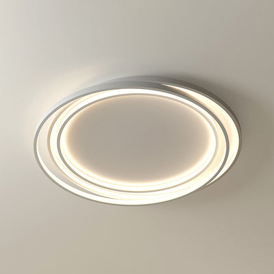 Modern Minimalist Round Acrylic Iron LED Flush Mount Ceiling Light For Living Room