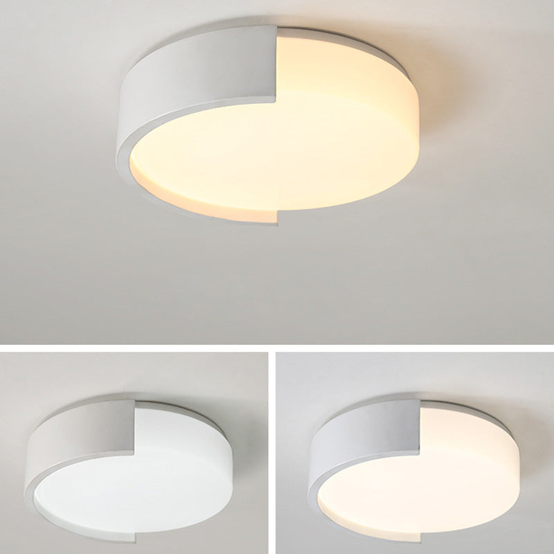 Contemporary Simplicity Geometrical Round Acrylic LED Flush Mount Ceiling Light For Living Room