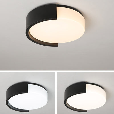 Contemporary Simplicity Geometrical Round Acrylic LED Flush Mount Ceiling Light For Living Room