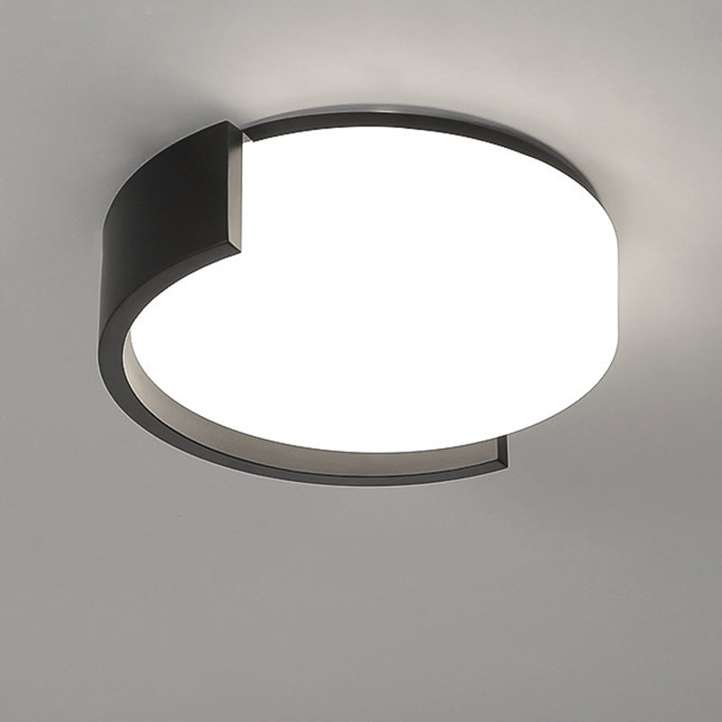 Contemporary Simplicity Geometrical Round Acrylic LED Flush Mount Ceiling Light For Living Room