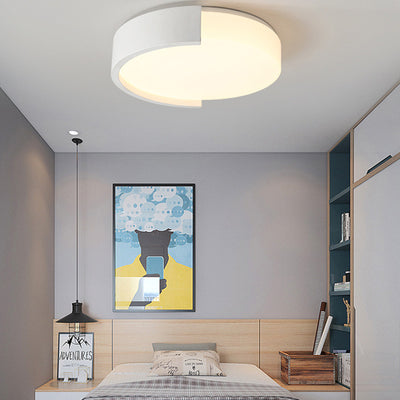 Contemporary Simplicity Geometrical Round Acrylic LED Flush Mount Ceiling Light For Living Room