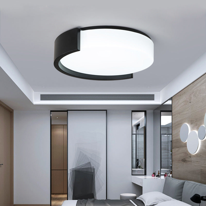 Contemporary Simplicity Geometrical Round Acrylic LED Flush Mount Ceiling Light For Living Room