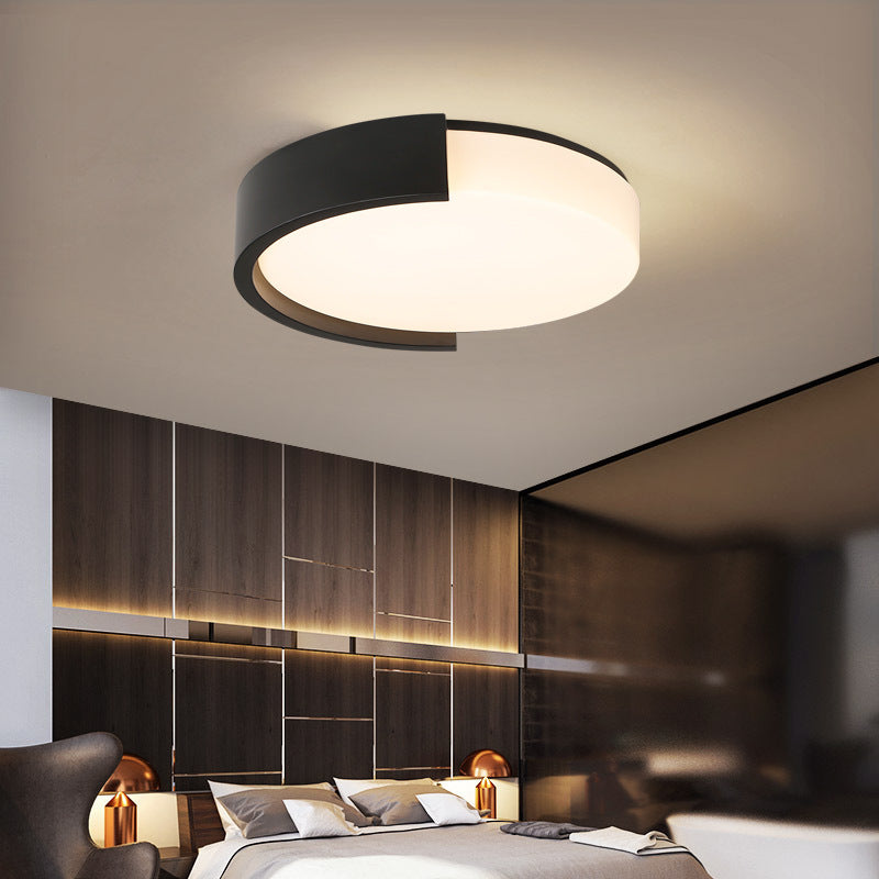 Contemporary Simplicity Geometrical Round Acrylic LED Flush Mount Ceiling Light For Living Room