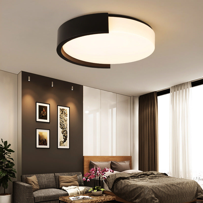 Contemporary Simplicity Geometrical Round Acrylic LED Flush Mount Ceiling Light For Living Room