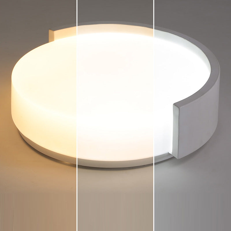 Contemporary Simplicity Geometrical Round Acrylic LED Flush Mount Ceiling Light For Living Room