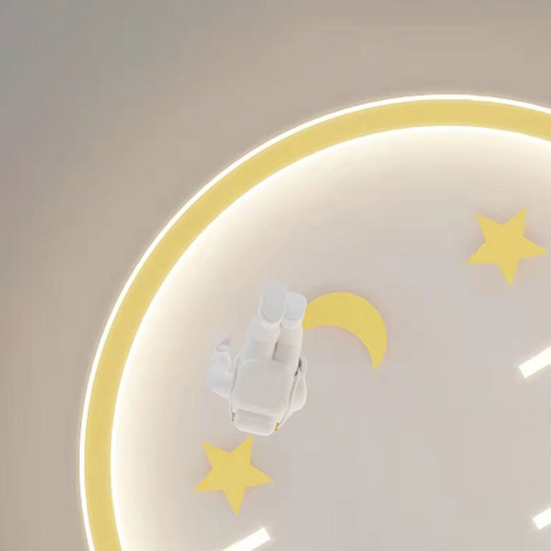 Zeitgenössische nordische Eisen Acryl Astronaut Star LED Unterputz Deckenleuchte für Wohnzimmer 