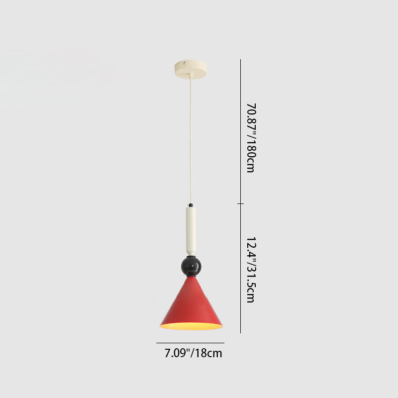 Zeitgenössische skandinavische Macaron geometrische Kreis Eisen 1-Licht Pendelleuchte für Wohnzimmer 