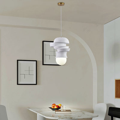 Contemporary Creative Irregular Cutting Resin Glass 1-Light Pendant Light For Dining Room