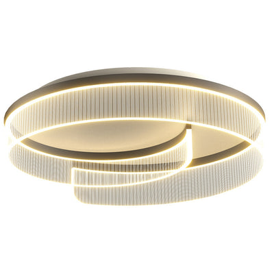 Modern Minimalist Curved Acrylic Aluminum LED Flush Mount Ceiling Light For Bedroom