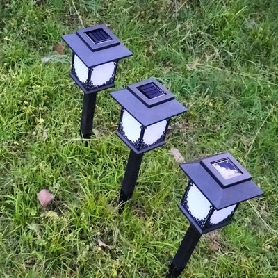 Contemporary Industrial Plastic Square Waterproof LED Solar Lawn Insert Light For Outdoor Patio