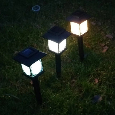 Contemporary Industrial Plastic Square Waterproof LED Solar Lawn Insert Light For Outdoor Patio