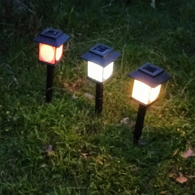 Contemporary Industrial Plastic Square Waterproof LED Solar Lawn Insert Light For Outdoor Patio