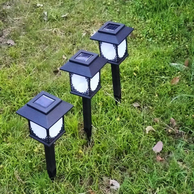 Contemporary Industrial Plastic Square Waterproof LED Solar Lawn Insert Light For Outdoor Patio