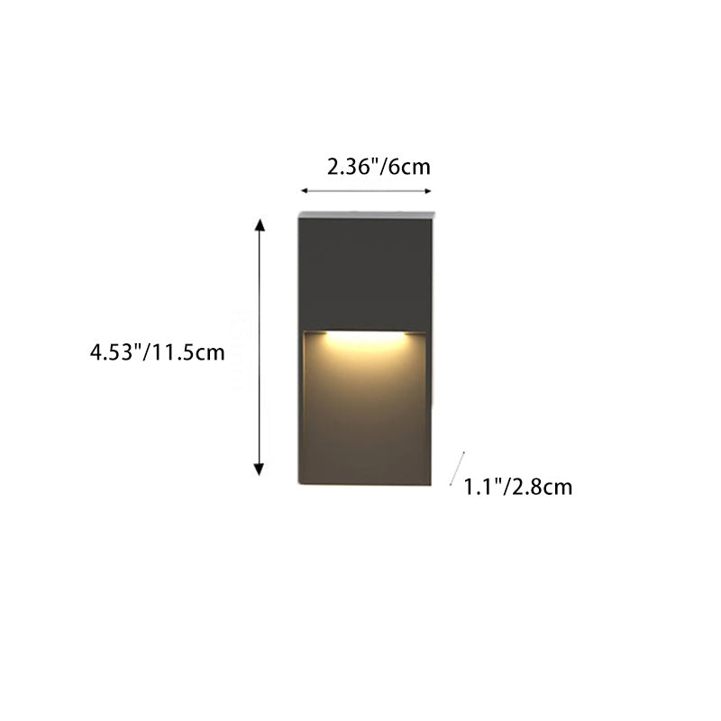 Contemporary Industrial Aluminum Acrylic Square LED Waterproof Outdoor Wall Sconce Lamp For Outdoor Patio