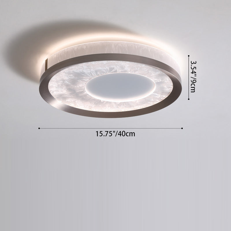 Zeitgenössische nordische runde Aluminium-Acryl-LED-Deckenleuchte für Schlafzimmer 