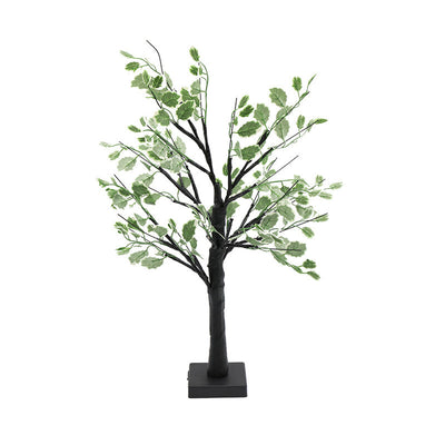 Contemporary Creative Plastic Fabric Artificial Birch Tree Design LED Table Lamp For Bedroom