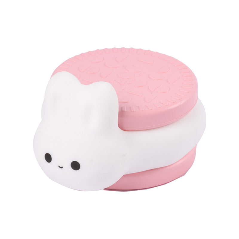 Contemporary Creative Biscuit Rabbit Silicone LED Timer Night Light Table Lamp For Bedroom