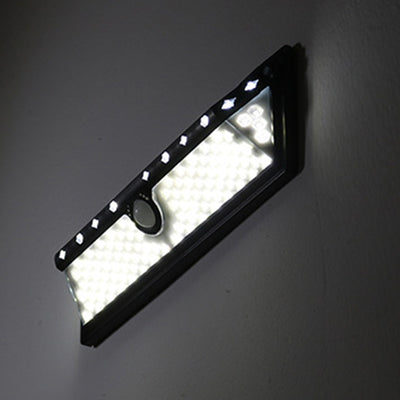 Contemporary Industrial ABS Triangle Human Sensor Waterproof LED Solar Outdoor Wall Sconce Lamp For Garden