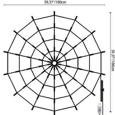 Zeitgenössische kreative Halloween leuchtende Spinnennetz LED Dekoration Lichterketten für Wohnzimmer 