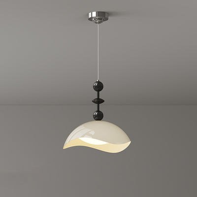 Contemporary Scandinavian Iron Egg Shell PE Shade LED Pendant Light For Bedroom