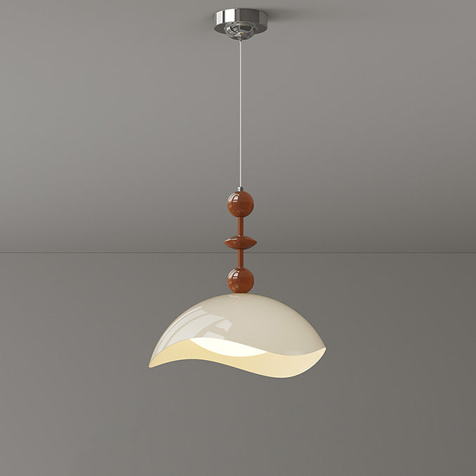 Contemporary Scandinavian Iron Egg Shell PE Shade LED Pendant Light For Bedroom